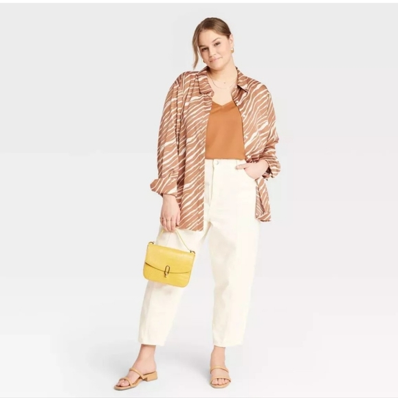 a new day Tops - 📌Sz XXL | Tan/Cream Long Sleeve Top | a new day